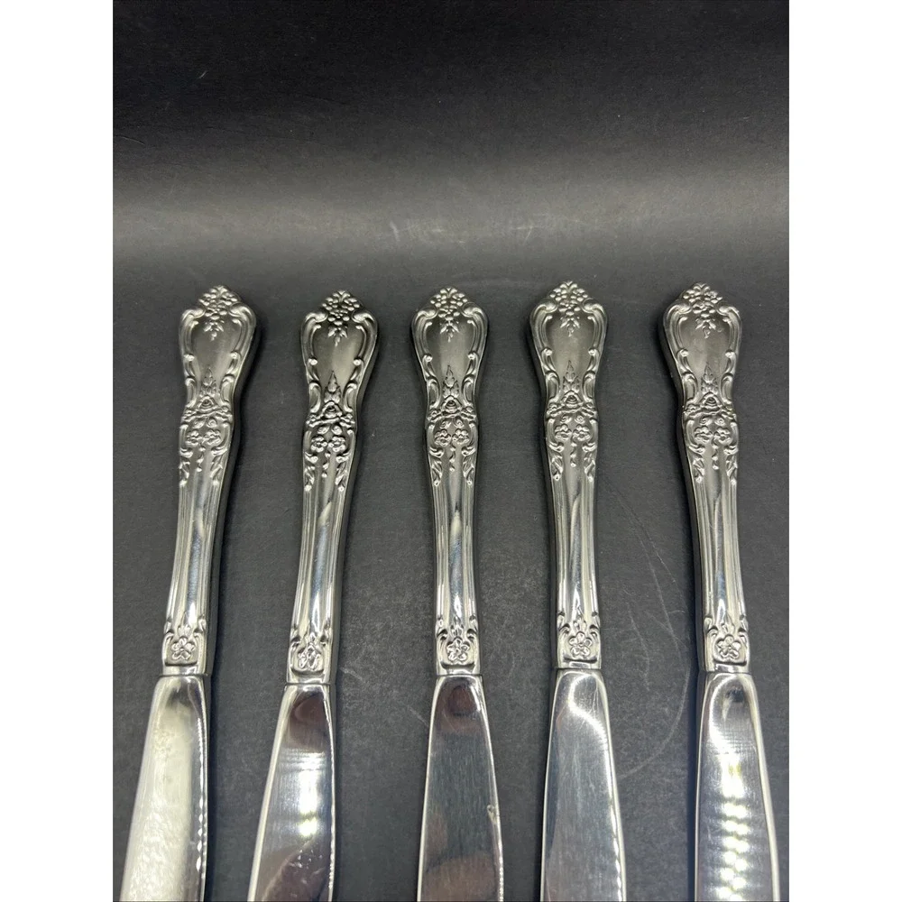 Oneida Kennett Square Distinction Deluxe Stainless Butter Knives Spreaders Set 5